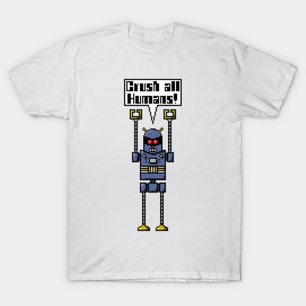 Pixel Robot 091 T-Shirt by Vampireslug